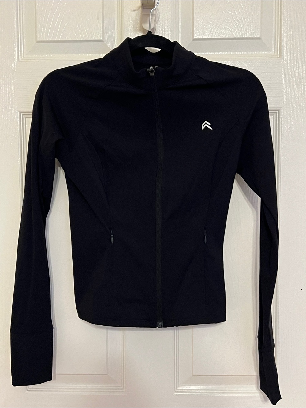 Women's Black Full-Zip Athletic Jacket